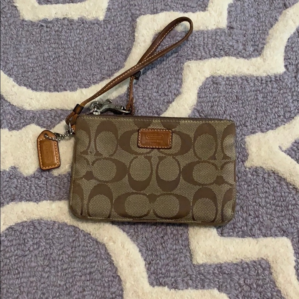 Coach signature wristlet.